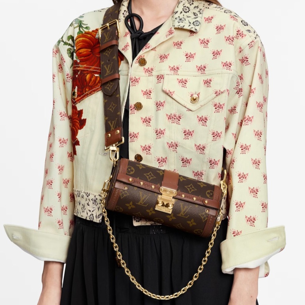 Louis Vuitton Brown and Gold Crossbody Bag